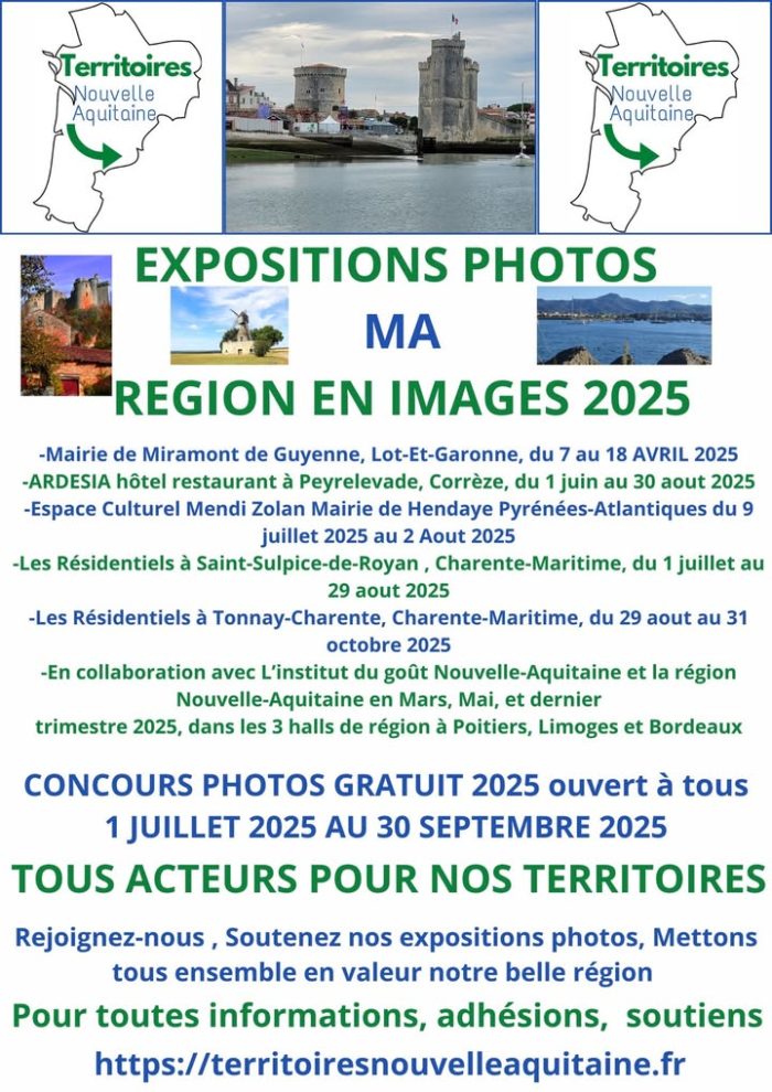 Notre concours photos Ma région en Images approche. 

https://drive.google.com/drive/folders/14X6JfQyysAesWCxDh2t28VIZ_glb_whO

Ne ratez pas nos expositions 2025 en région.

#TNA #nouvelleaquitaine